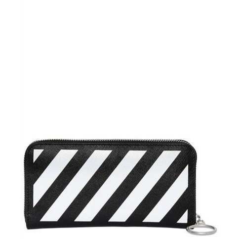 Ví cầm tay Off White stripes printed zip around wallet ss20