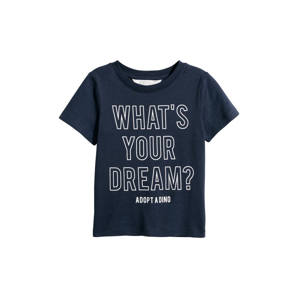 Áo phông xanh navy dream HM H&amp;M size 1.5-2_hàng chính hãng Mỹ