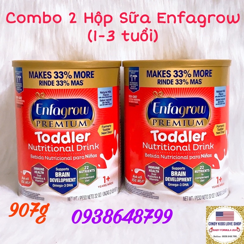 Combo 2 Hộp Sữa Enfagrow 907g