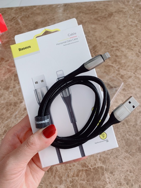Cáp sạc iphone báo đèn 1m-2m,dây sạc lighning baseus chống gẫy,đứt bọc dù chính hãng