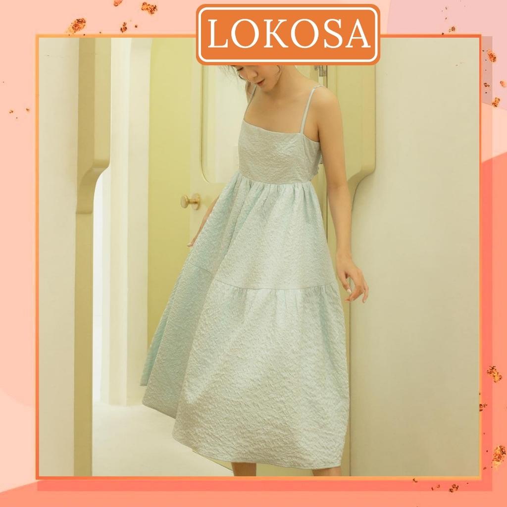 Đầm Dự Tiệc LOKOSA Váy Babydoll Dáng Dài 2 Dây Thiết Kế Hở Lưng Phong Cách Hàn Quốc Công Chúa Đi Dự Tiệc Đi Chơi VD078 | BigBuy360 - bigbuy360.vn