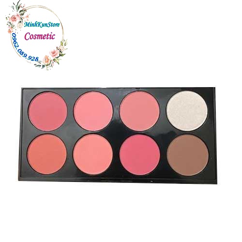 Bảng Phấn Má Hồng Và Tạo Khối, Highlight 8 Ô Sivanna Colors Ultra Blush Palette HF319 16g