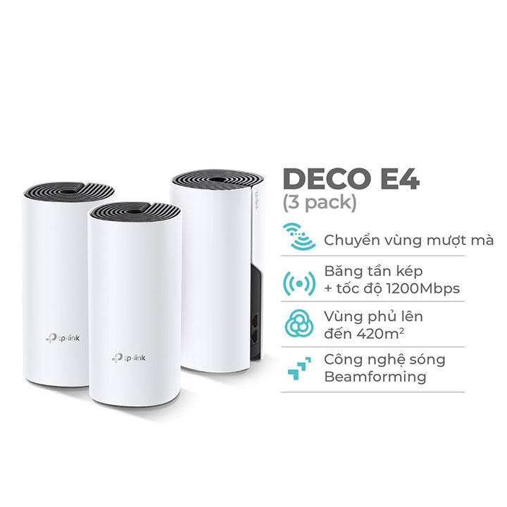 Wifi mesh cho toàn ngôi nhà AC1200 Deco E4 - Hàng chính hãng Tplink