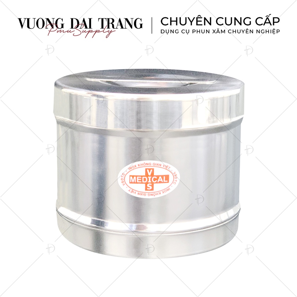 Hũ đựng bông inox.