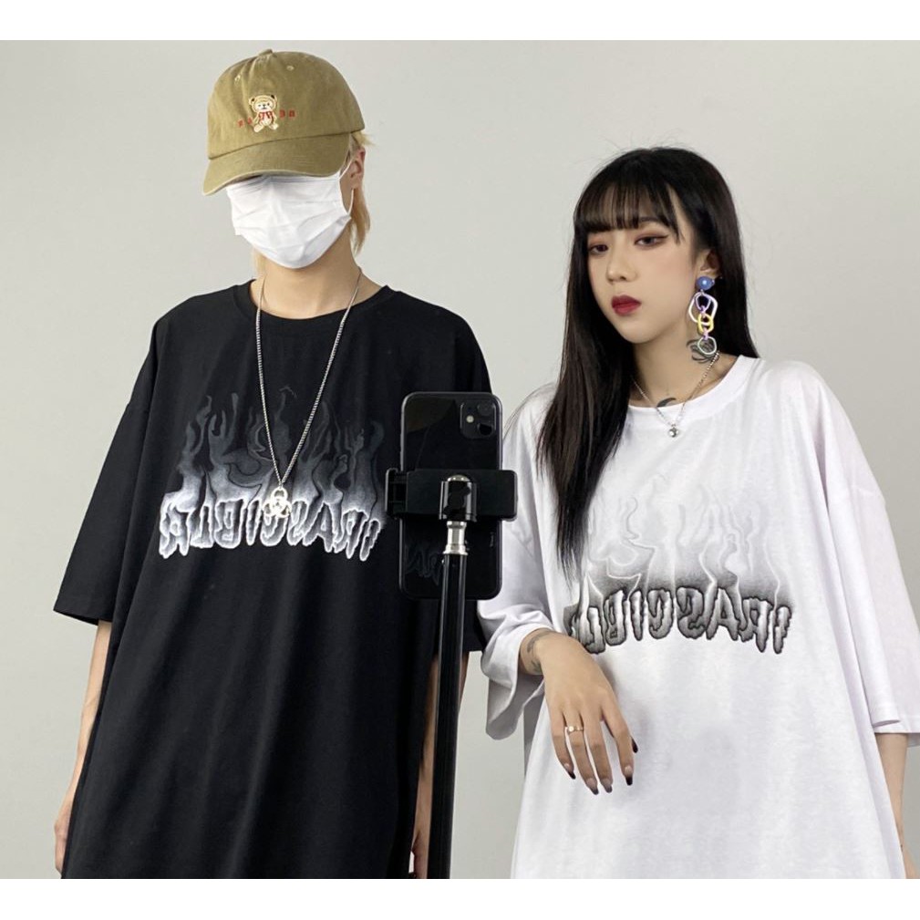 Áo thun tay lỡ form rộng, áo phông tay lỡ unisex nam nữ đều mặc được in họa tiết IRAS