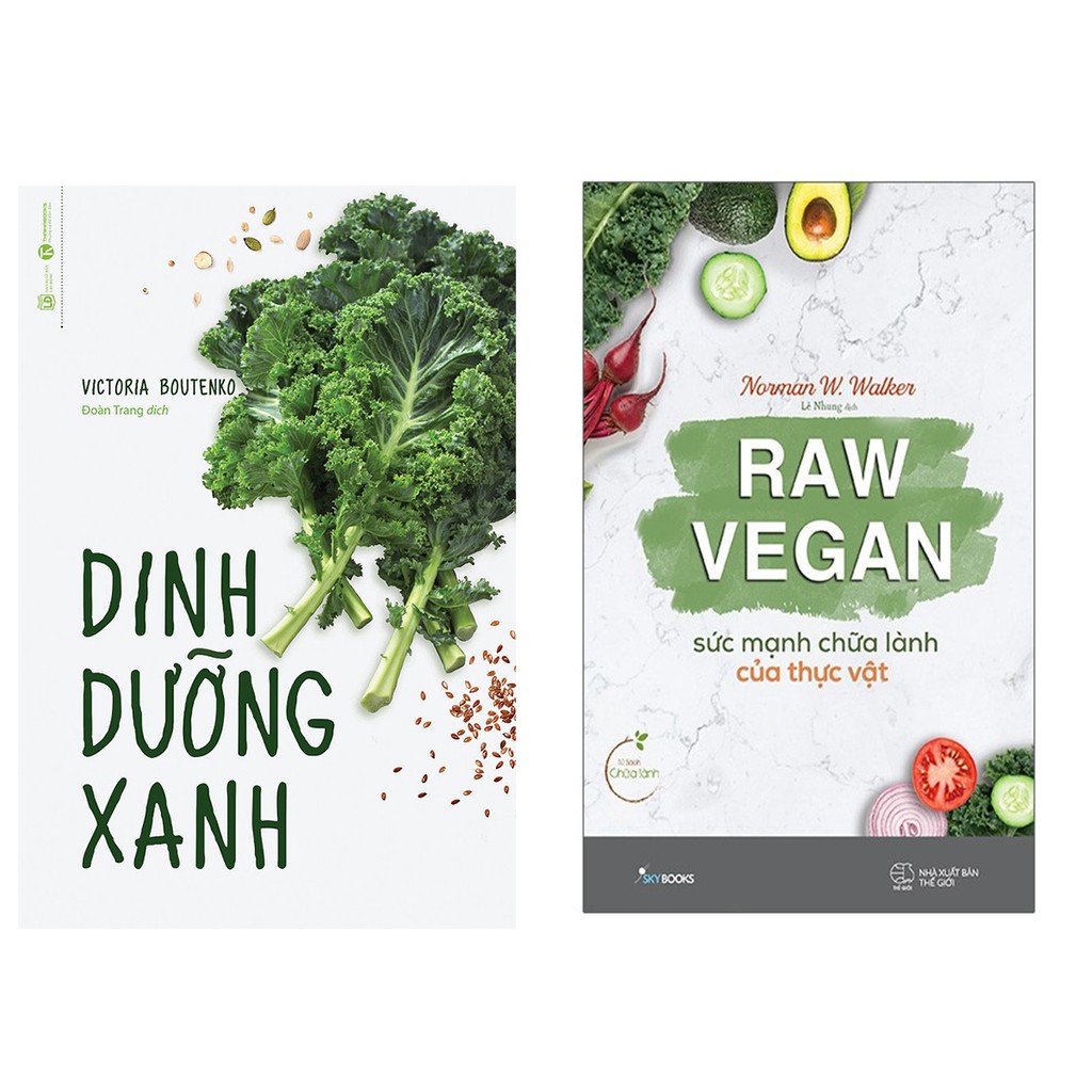 Sách - Combo hai cuốn:Dĩnh dương xanh+Raw Vegan.