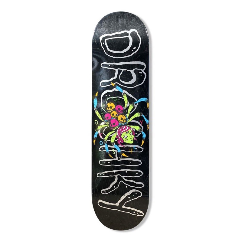 Mặt ván trượt cao cấp(skateboard) DROSHKY SPIDER LOGO BLACK DECK 8.0