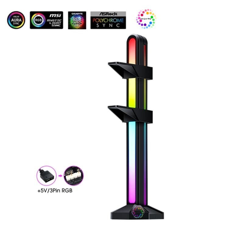 Bộ chống xệ card vga ,hỗ trợ 2 card vga led RGB sync main 5v 3pin