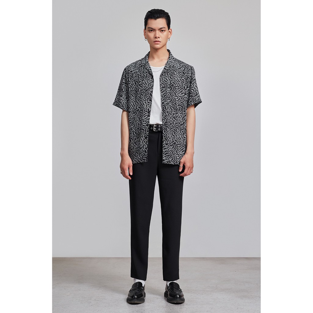Áo Sơ Mi Ngắn Tay Nam Họa Tiết HIGHWAY MENSWEAR Paper Fan Cuban Shirt | BigBuy360 - bigbuy360.vn
