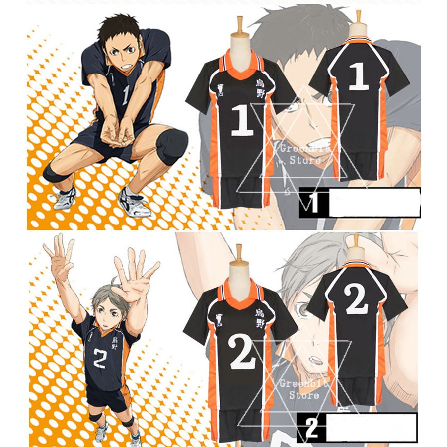 Haikyuu!! Áo thun tay ngắn hóa trang nhân vật Kageyama Tobio