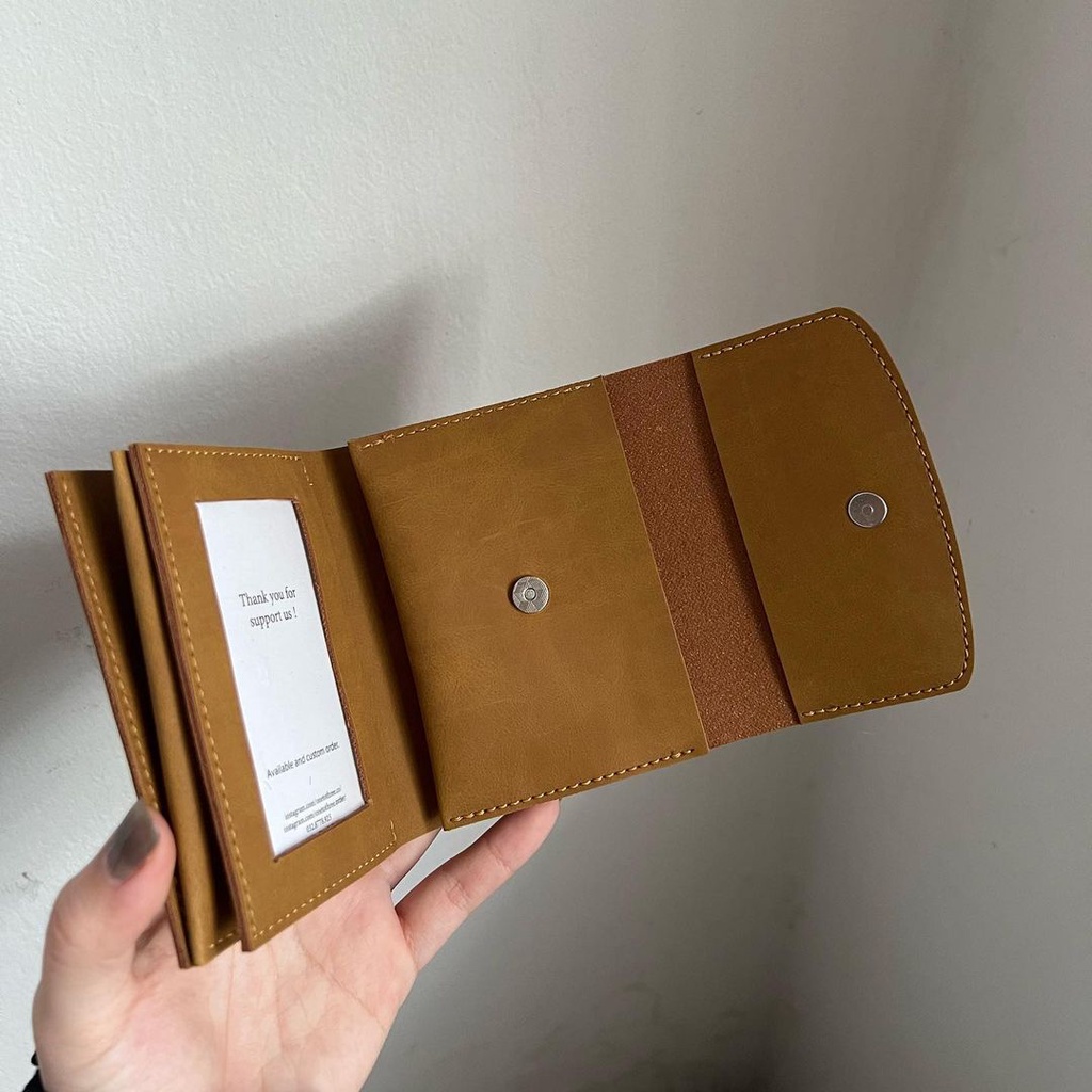 Ví da nữ ngắn Handmade Boxx wallet da Collection Onetothree (VÍ KHÔNG IN TÊN)