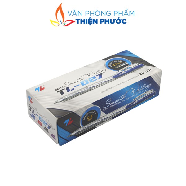 Bút bi Thiên Long 027 xanh nhiều màu - Với đầu bút 0.5mm cho nét bút thanh mảnh THIỆN PHƯỚC