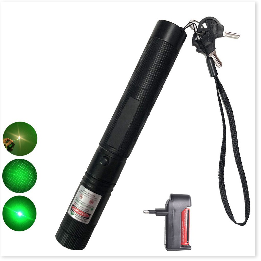 Đèn pin LaserSALE ️ Đèn pin cầm tay 303 cầm tay cao cấp siêu sáng (kèm hộp+pin+sạc) 9656