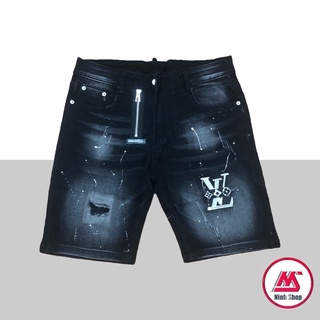Quần ngố bò Lv khoá lệch - Quần short jean - Quần ngố mới nhất 2021