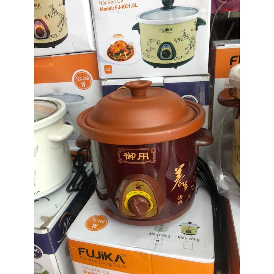 Nồi Kho Cá, nồi nấu chậm Fujika FJ-KC15/25 dung tích 1.5L/2.5L dùng điện, bảo hành 12 tháng