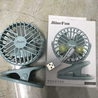 [HOT] QUẠT TÍCH ĐIỆN KÈM ĐÈN KẸP BÀN MINI
