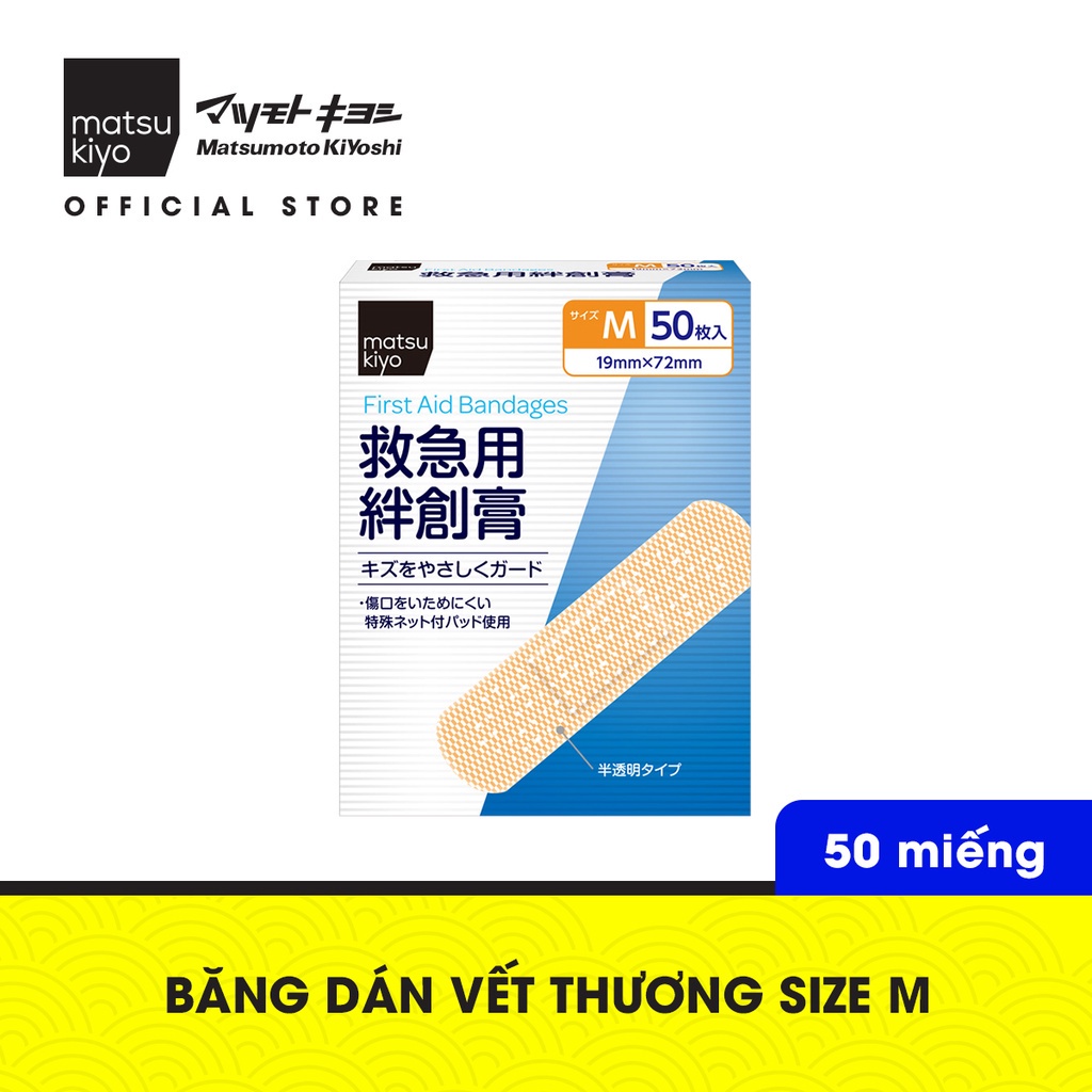 Băng dán vết thương matsukiyo size M 50 miếng