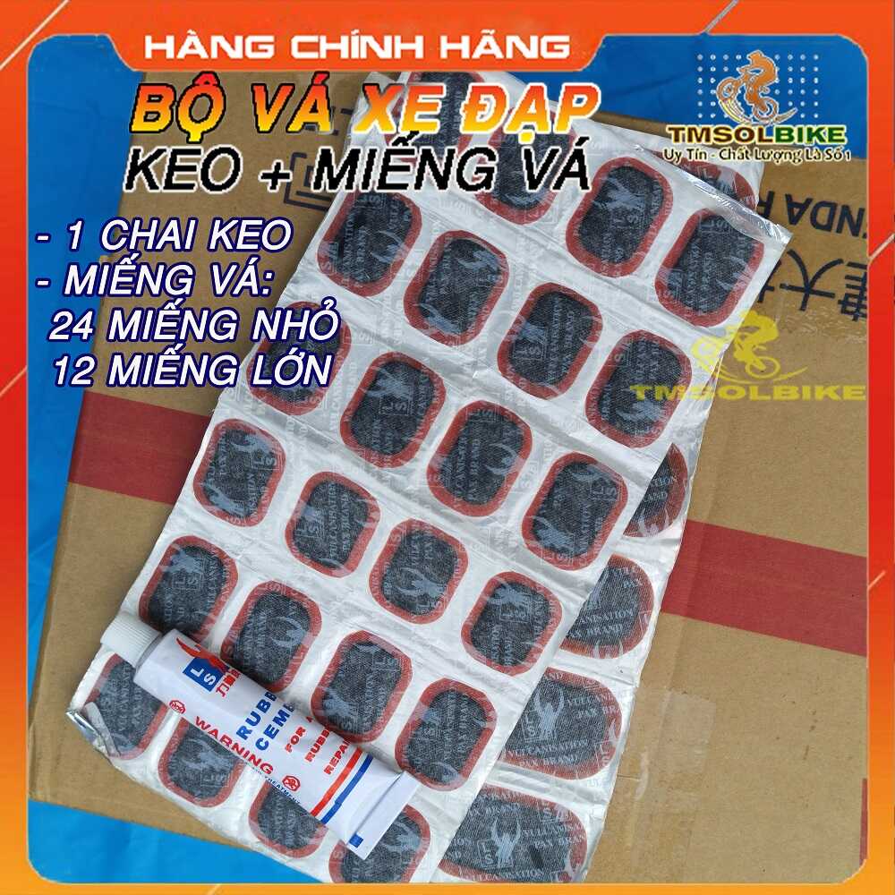 Bộ Vá Xe Đạp Cơ Bản 5 Món + Bơm Tay Mini Theo Xe