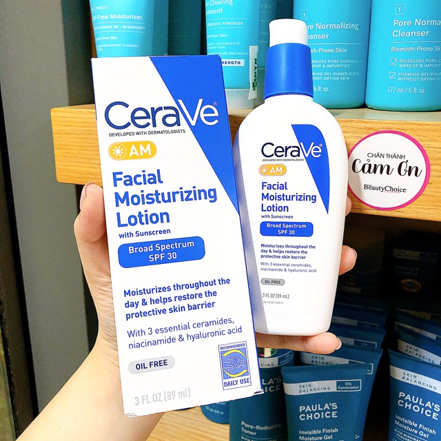 Kem dưỡng ngày CeraVe Facial Moisturizing Lotion AM SPF30 (89mL)