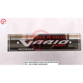 BẢNG TÊN VARIO MÀU ĐEN CHO XE HONDA TRANG TRÍ