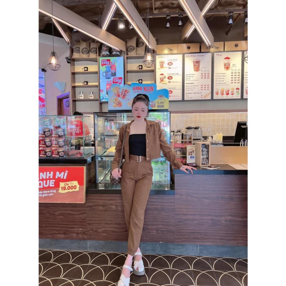 [ 𝐅𝐑𝐄𝐄 𝐒𝐇𝐈𝐏 ] SET BỘ NHUNG TĂM 4 MÓN ÁO QUÂY NỮA QUẦN JOGGER BOM