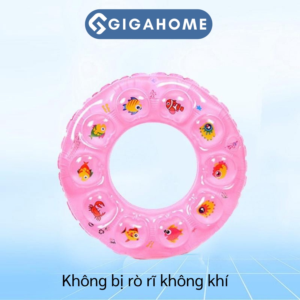 Phao Bơi Tròn Dày GIGAHOME Cho Bé Từ 5-8 Tuổi, Đường Kính 60cm 8550