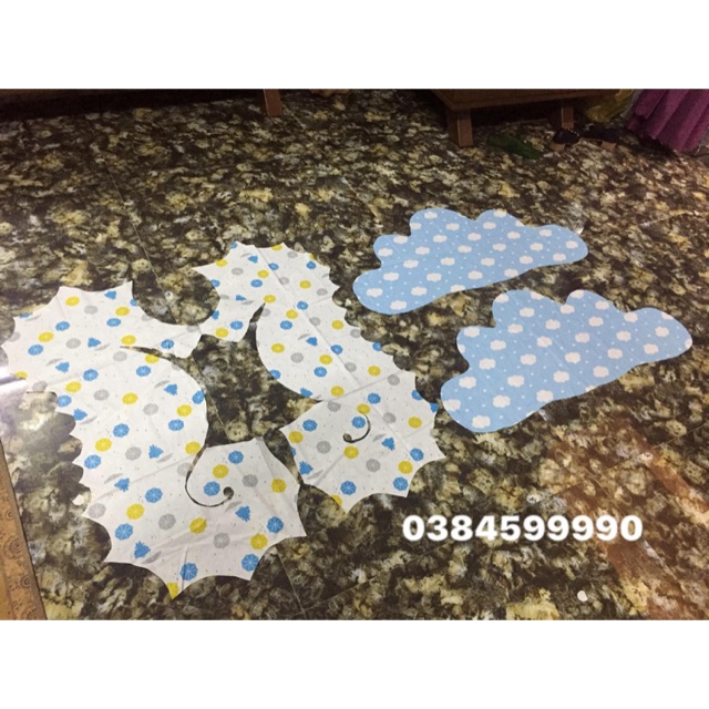 Combo cắt sẵn cá ngựa 1m + gối đầu đám mây