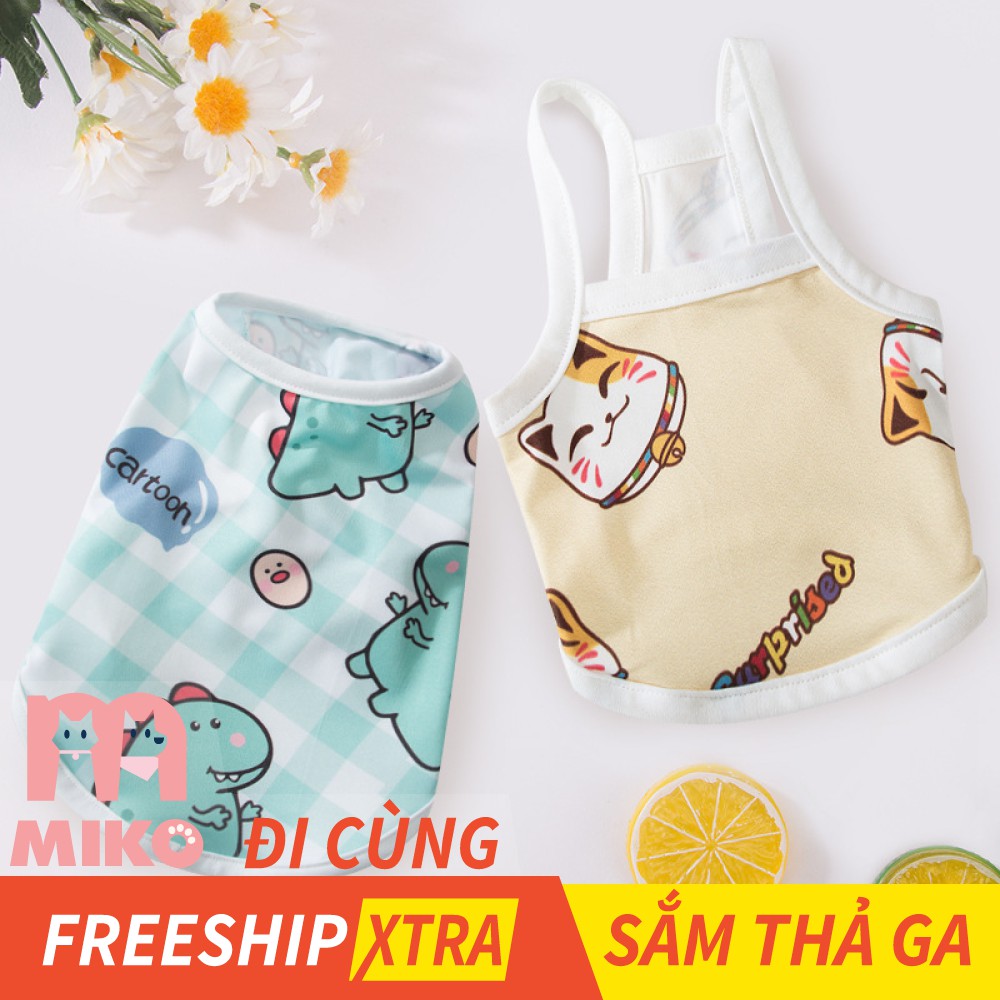 Áo Tanktop Mùa Hè - QUẦN ÁO THÚ CƯNG - QUẦN ÁO CHÓ MÈO MIKO PETWEAR SĂN SALE GÌ CŨNG RẺ