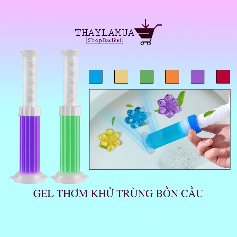 Gel khử mùi bồn cầu - diệt khuẩn khử trùng hình bông hoa 6 mùi hương (GH06)