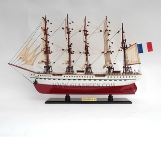 Mô Hình Thuyền Gỗ Lưu Niệm Phong Thủy Gia Nhiên Dạng Thuyền Cổ FRANCE II 50CM Chất Lượng Cao Xuất Khẩu (Giá xưởng)