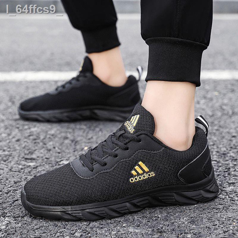 Giày thể thao nam |❀Giày nam hàng hiệu mã hỏng thể thao Adidas mùa hè lưới nhẹ chạy casual all black du lịch vải