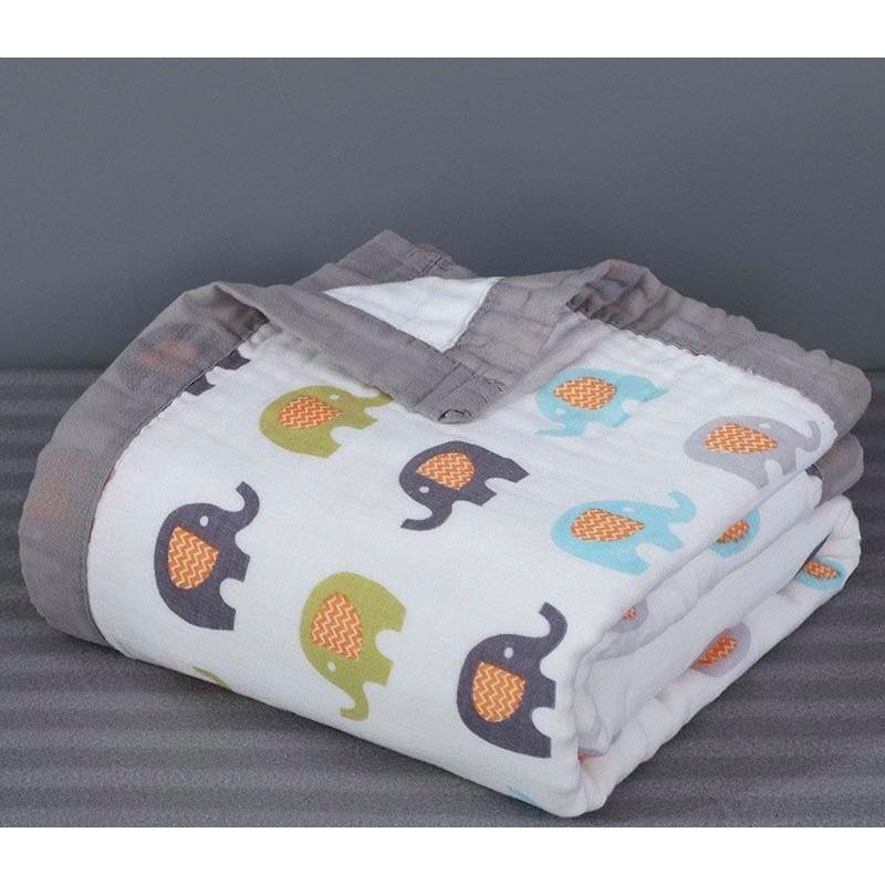 Khăn tắm đa năng vải cotton 4 lớp bo viền cho bé Mom Trusted – có bán sỉ