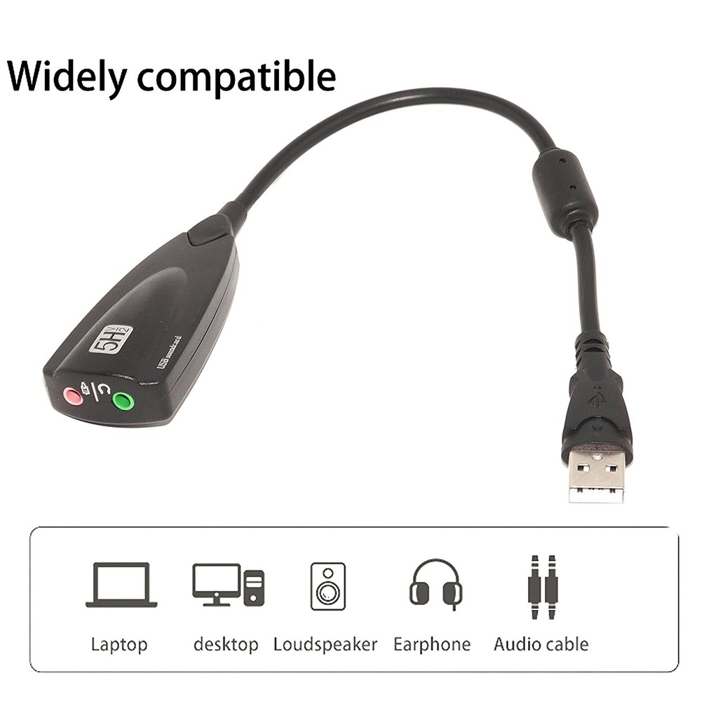 Cáp chia tín hiệu Micr và Loa âm thanh 3D cao cấp - Usb sound 7.1