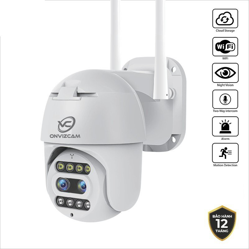 [FREESHIP⚡️ SIÊU SALE]Camera WIFI Ngoài trời PTZ FULL HD 1080P Xoay 360* - Ban đêm có màu | BigBuy360 - bigbuy360.vn