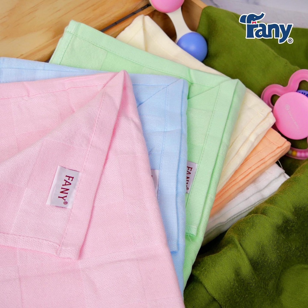Khăn lông màu caro 100% cotton siêu mềm và thấm hút cao hiệu Fany