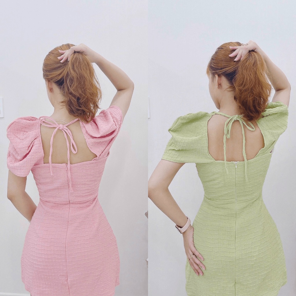 (HCM)Đầm Thun Xốp Dáng Xòe Tiểu Thư Cách Điệu Thời Trang Thiết Kế Sang Trọng Cho Các Nàng KOKO MI FASHION