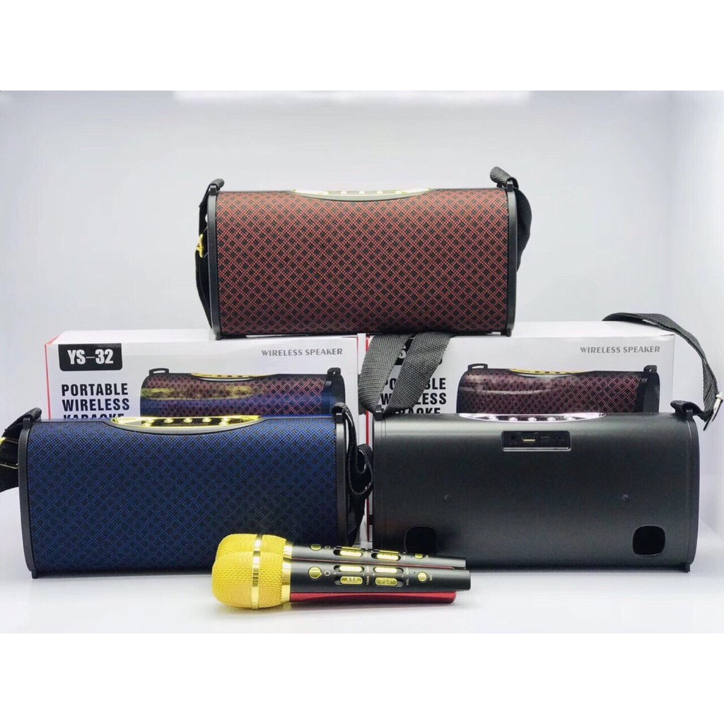 Loa karaoke xách tay kèm 2 micro YS-32 công suất 14W - âm thanhvang to