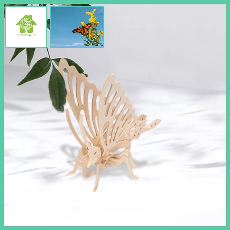 Trang trí Mô Hình BUTTERFLY ghép 3D trang trí Bàn làm việc, phòng đọc sách, phòng khách