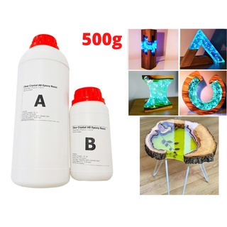 Keo AB Đổ Nhựa Phủ Sàn Vẽ 3D Đổ Bàn Gỗ Epoxy Resin 500 gram
