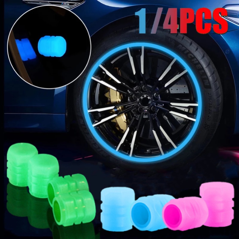 1/4 Nắp Van Bánh Xe Dạ Quang Bằng ABS Chống Nước Chống Ăn Mòn