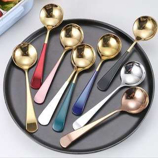 Sét 5 thìa inox mạ vàng cao cấp