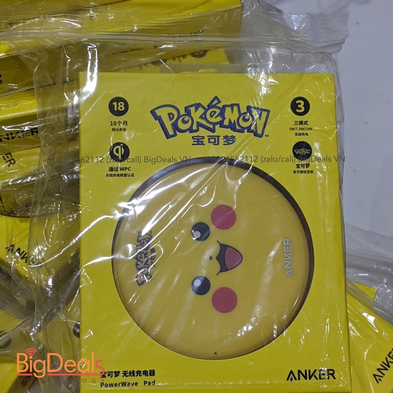 Sạc nhanh không dây Anker A2503 10W - phiên bản Pokemon | BigDeals VN
