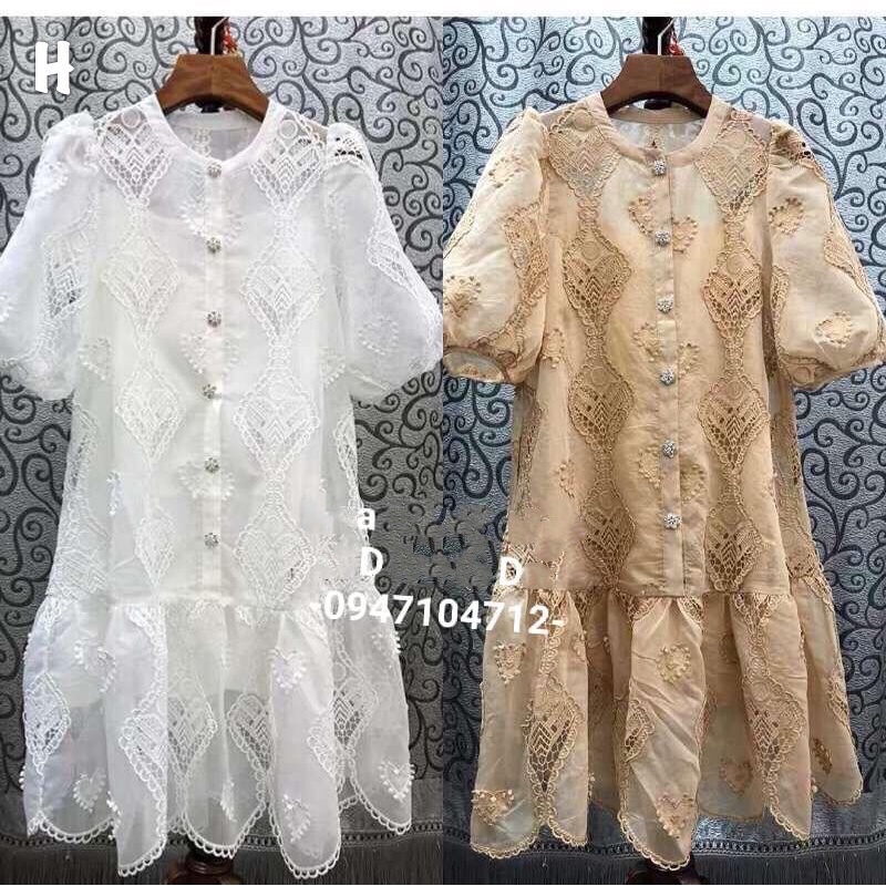 Đầm suông ren Quảng Châu .Váy suông đuôi cá chất ren cao cấp