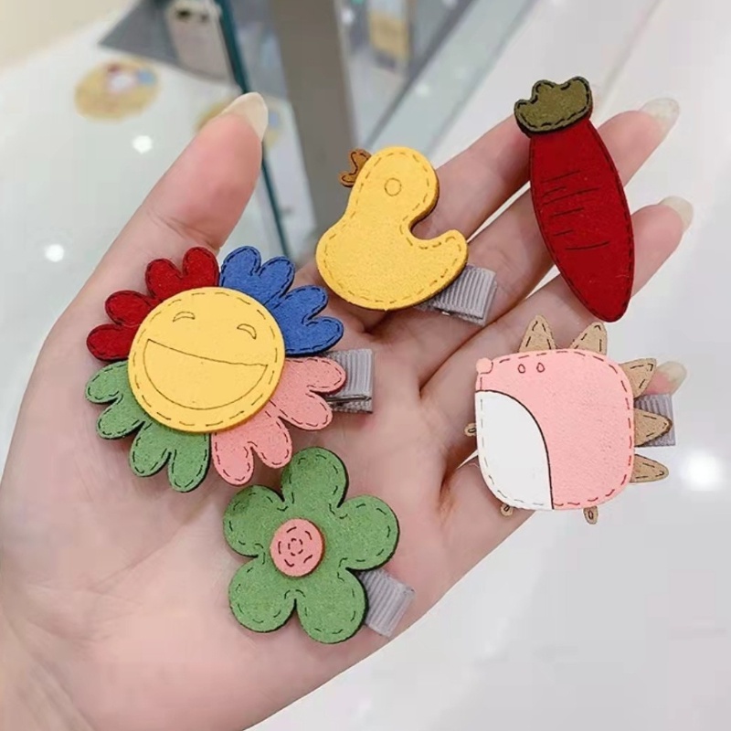 Kẹp Tóc Hình Hoạt Hình Phong Cách Hàn Quốc Xinh Xắn Cho Bé Gái