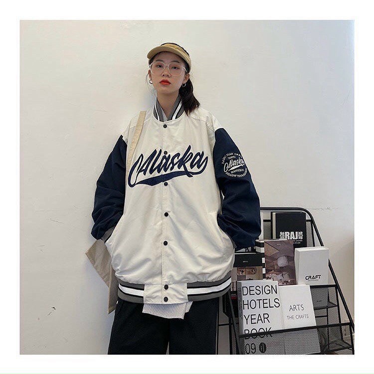 Áo Khoác Bomber Jacket Dù 2 Lớp Form Rộng Phối Chữ Unisex TP145 [NewUnisex]