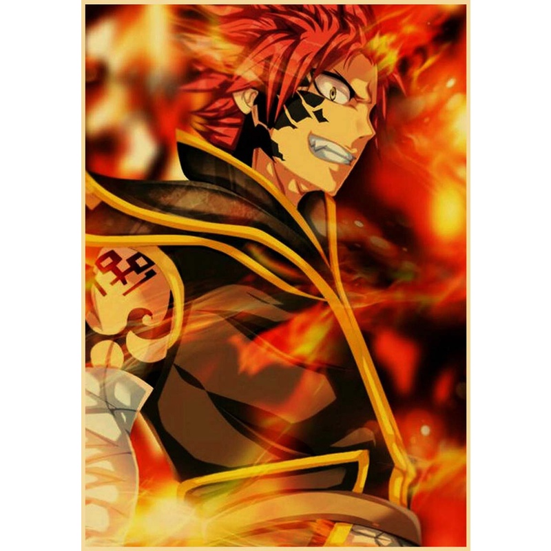 Áp Phích Treo Tường Trang Trí In Hình anime fairy tail Bằng Giấy kraft