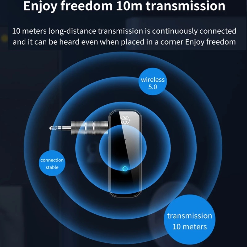 Thiết Bị Thu Phát Bluetooth 5.0 2 Trong 1 Giắc Cắm 3.5mm Cho TV/Tai Nghe Trên Xe Hơi