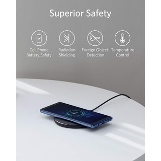 Đế sạc không dây nhanh apple iphone Samsung Xiaomi Anker Wireless Charger QI USB 10W Cao Cấp Nhập Mỹ