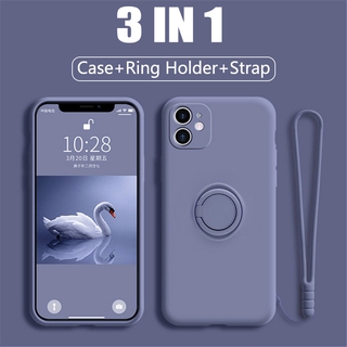 Ốp điện thoại silicon kèm dây đeo cho Iphone 11 Pro Max