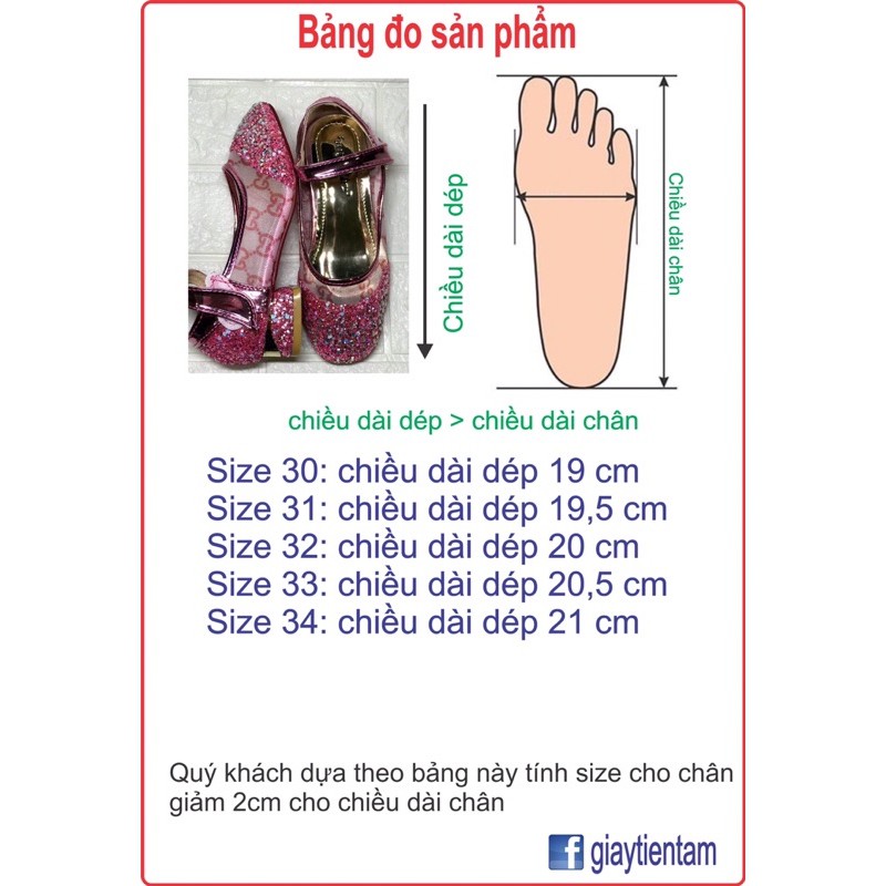 Giày kim tuyến cho bé, hàng Việt Nam.
